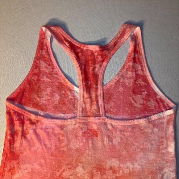 The North Face Women's U Neck Workout Tank Top Large Pink Dye TNF Training Shirt - Picture 8 of 13